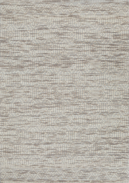 Copacabana Geometric Beige Wool Rug