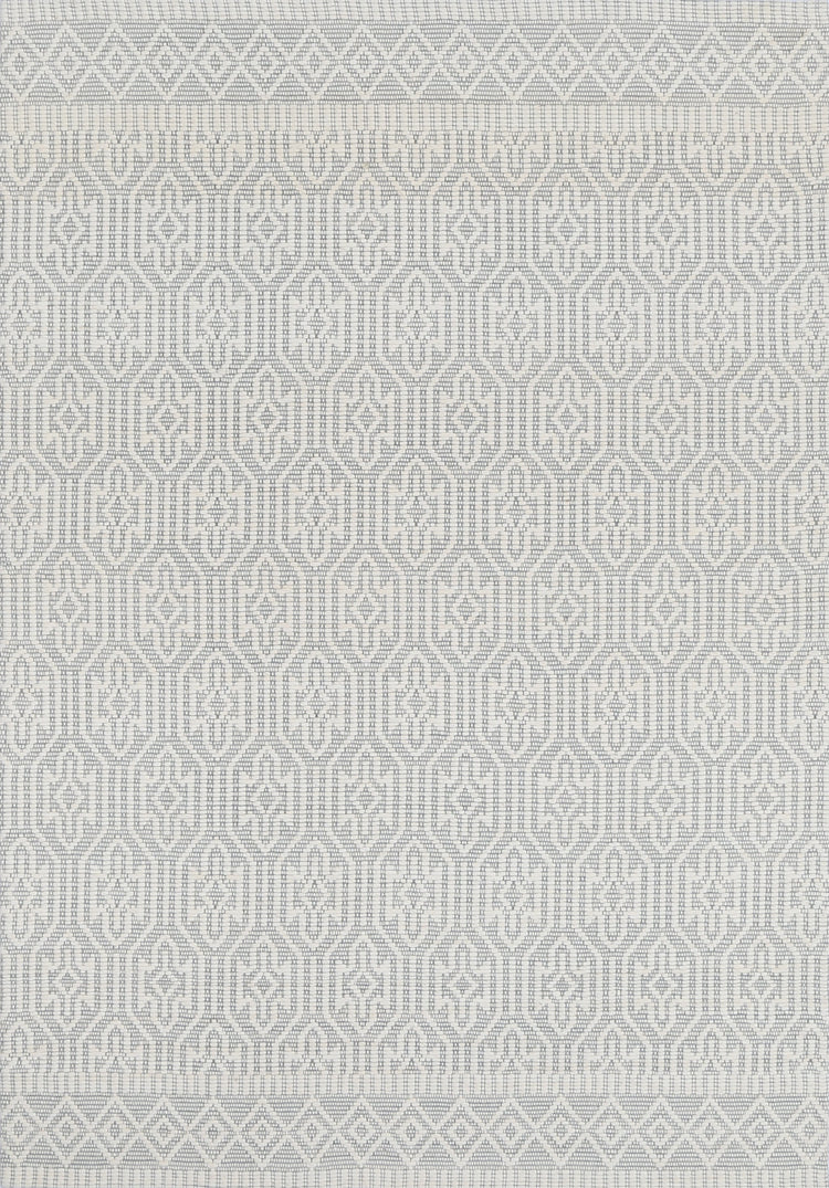 Copacabana Geometric Light Grey Wool Rug