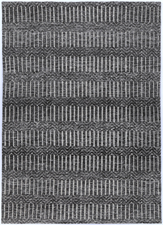 Amritsar Attari Charcoal & Beige Cotton Blend Rug