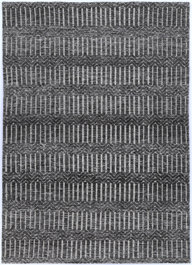 Amritsar Attari Charcoal & Beige Cotton Blend Rug