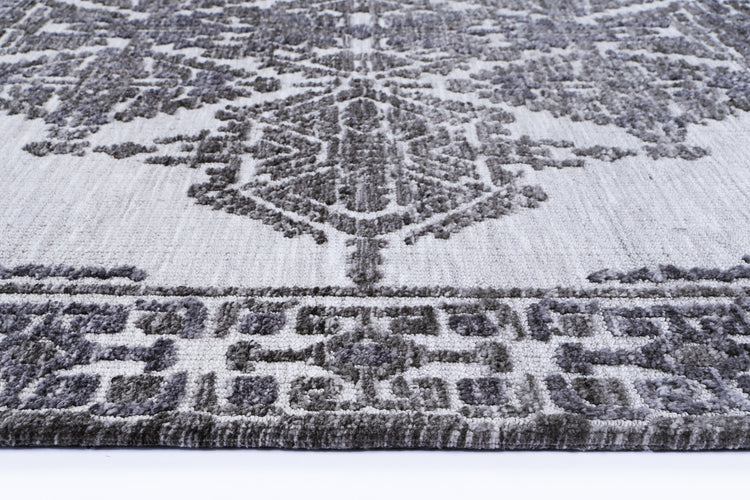 Amritsar Beas Grey Cotton Blend Rug