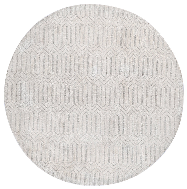 Amritsar Attari Cream Round Cotton Blend Rug