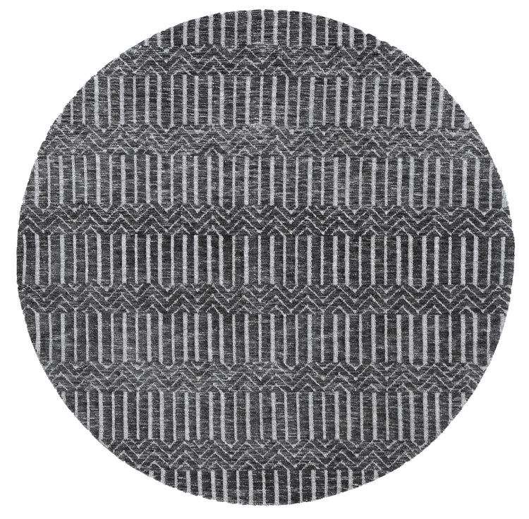 Amritsar Attari Grey Round Cotton Blend Rug