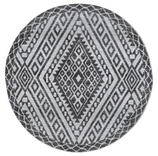 Amritsar Majitha Grey Round Cotton Blend Rug