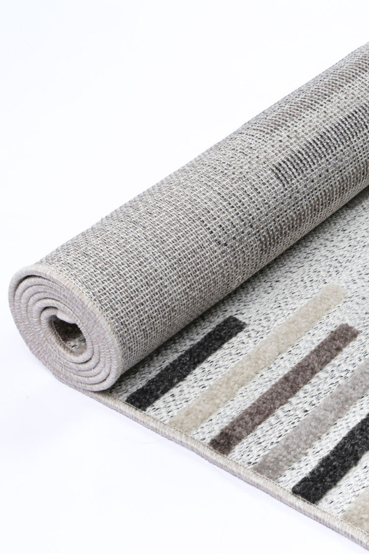 Ares Attica Diamond Stone and Grey Rug