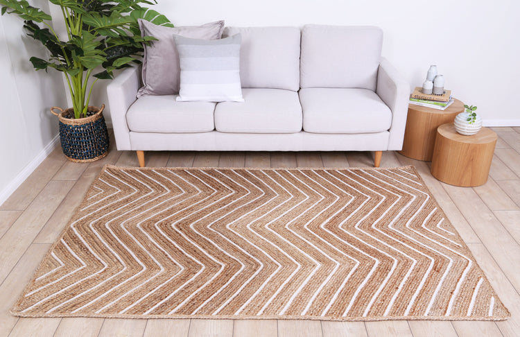 Artisan Beige Chevron Rug