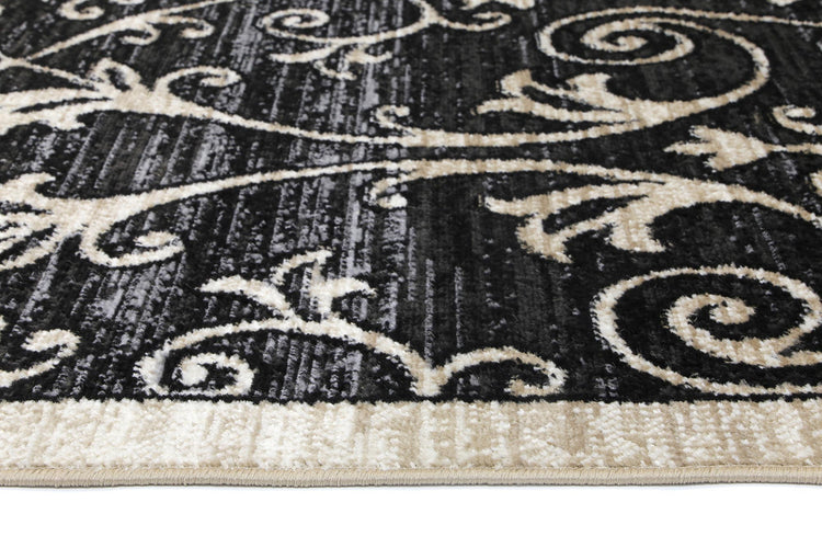 Arya Vines Grey Beige Rug