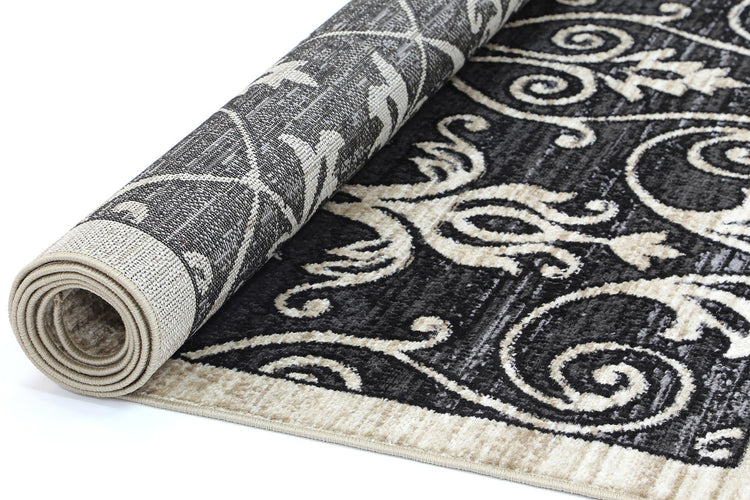 Arya Vines Grey Beige Rug