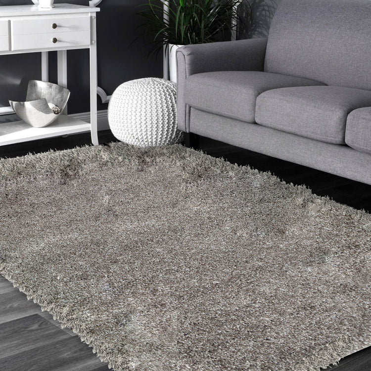 Austin Brown Beige Shaggy Rug