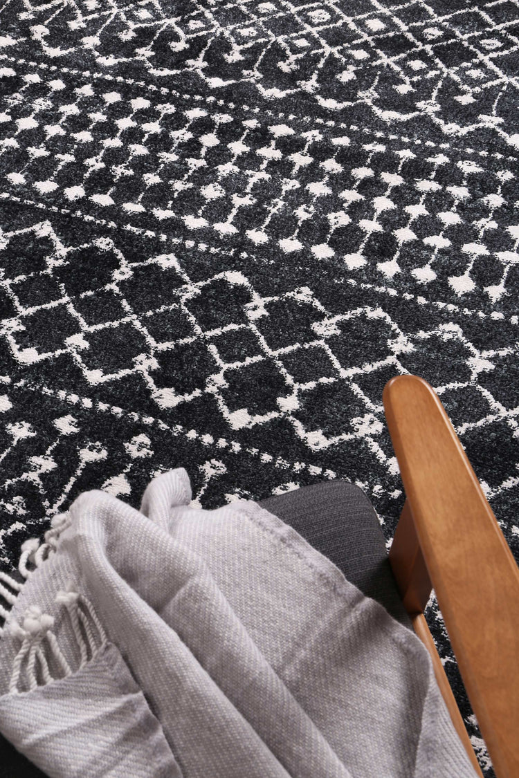 Bergen Repeats Black and White Rug