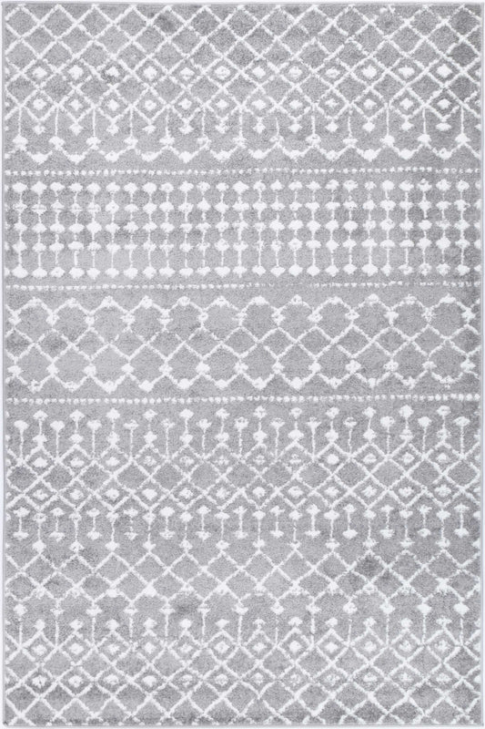 Bergen Repeats Grey and White Rug