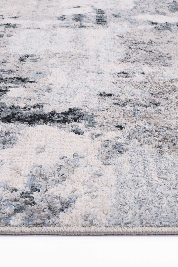 Bergen Abstract Light Grey and Blue Rug