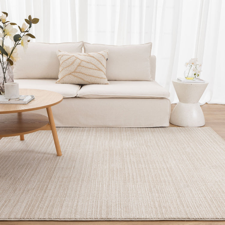 Clara Lines Cream Beige Rug - C103