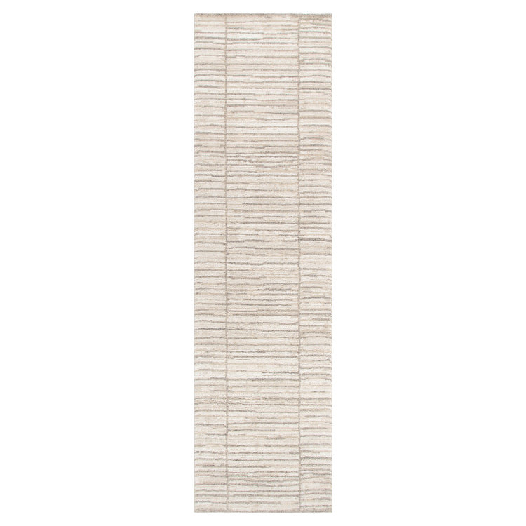 Clara Distressed Thick Lines Beige Grey Rug - C107