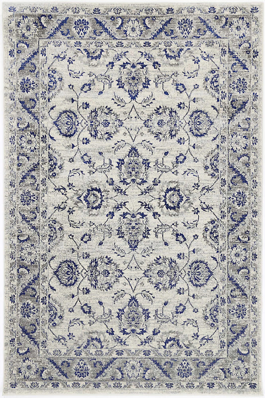 Delicate Cassandra Blue & Ivory Rug