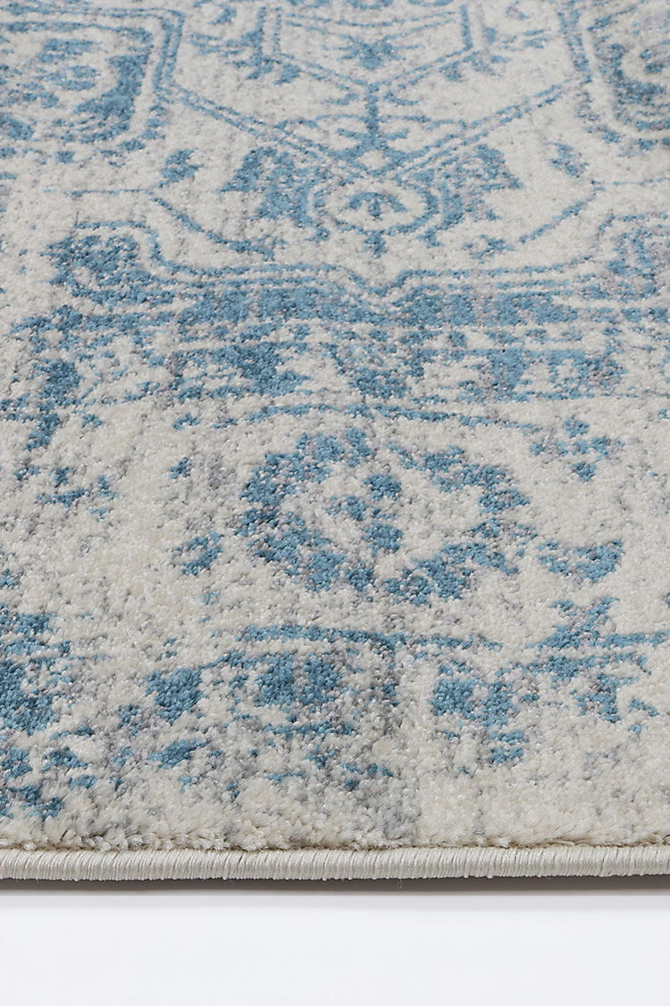 Delicate Audrey Ivory & Blue Rug