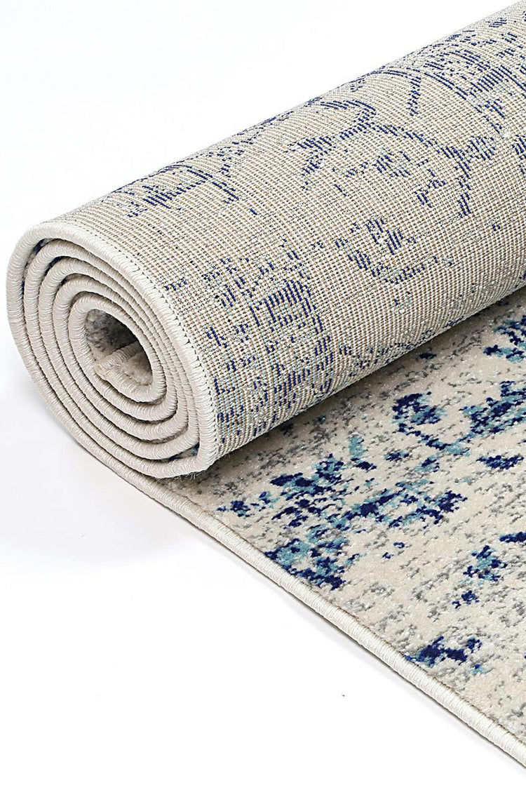 Delicate Audrey Ivory & Navy Rug