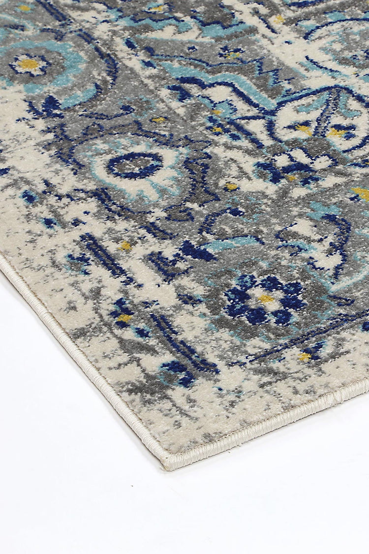 Delicate MeMontana Ivory & Blue Rug