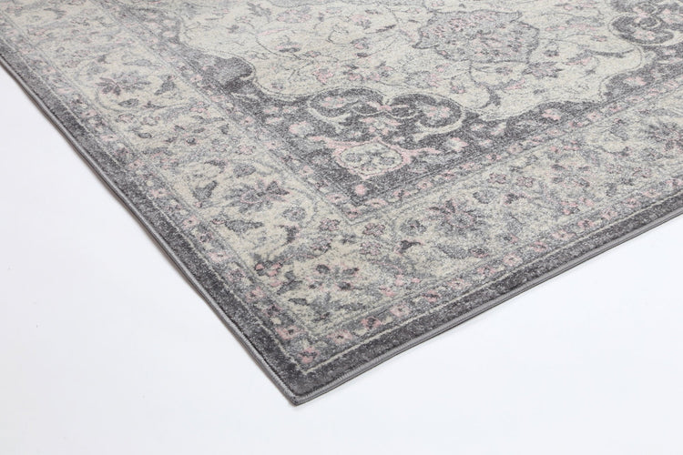 Delicate Traditional Grey Rug