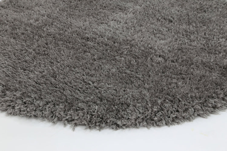 Flokati Super Soft Ultra Thick Charcoal Shaggy Round Rug