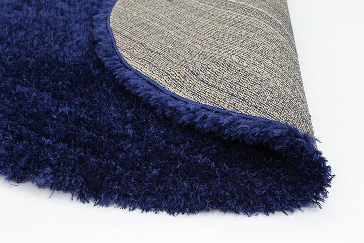 Flokati Super Soft Ultra Thick Navy Shaggy Round Rug