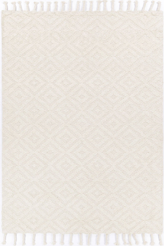 Goa Diamond Wool Blend Cream Rug