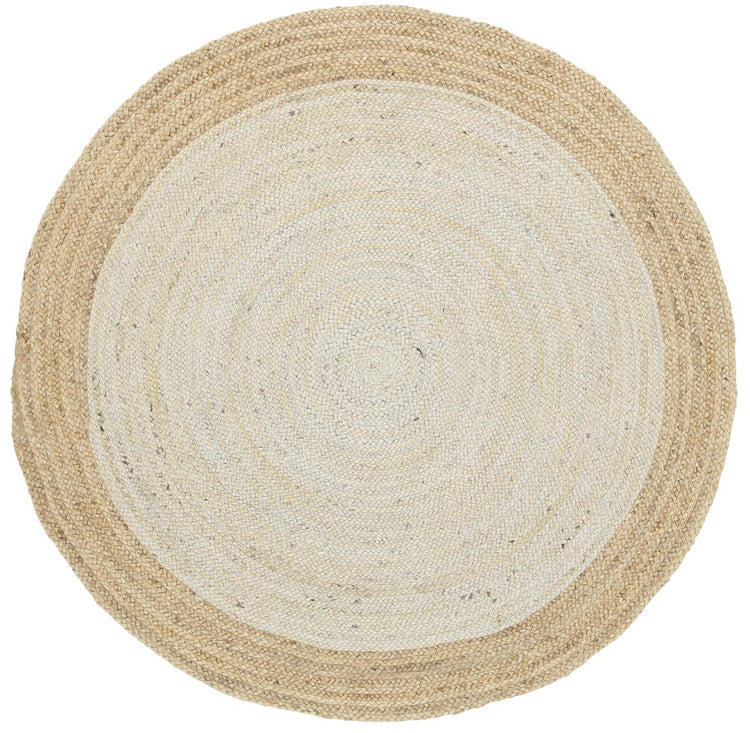 Hampton Centre Pearl Jute Round Rug