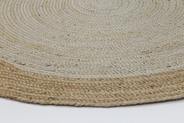 Hampton Centre Pearl Jute Round Rug