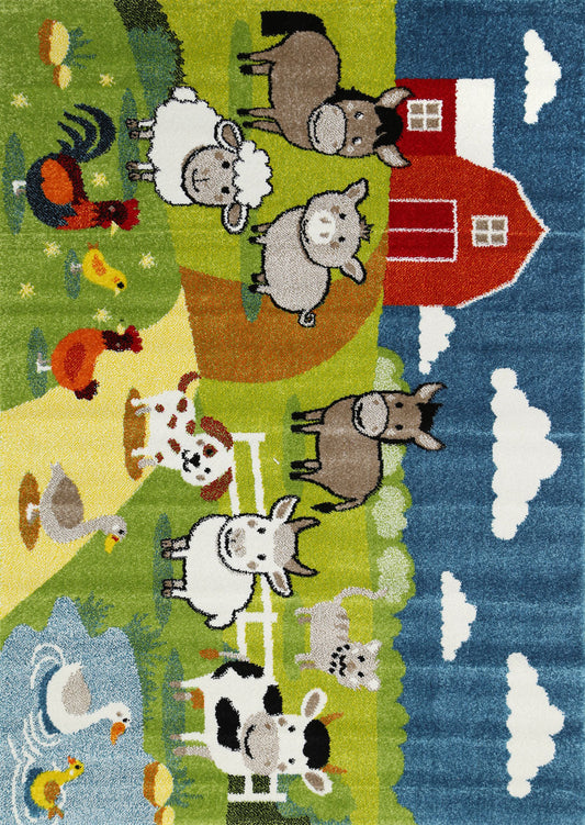 Happy Feet Farmyard Friends Multi Kids Rug