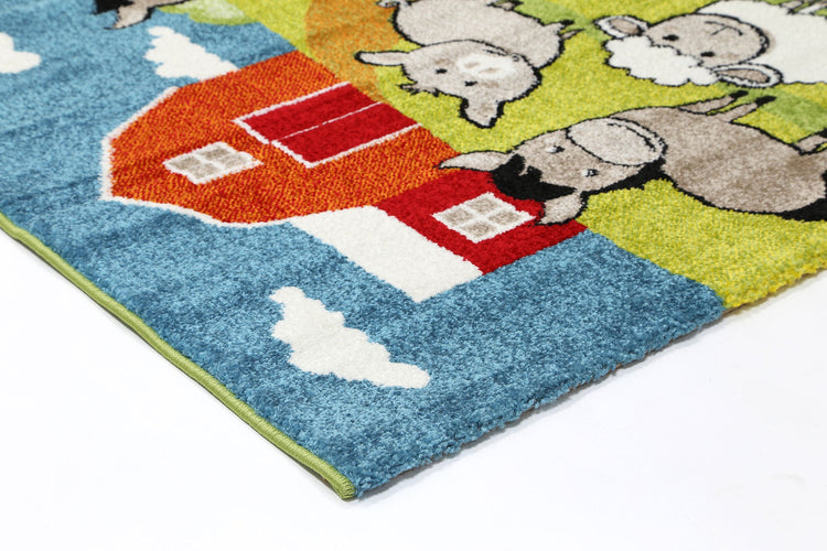 Happy Feet Farmyard Friends Multi Kids Rug