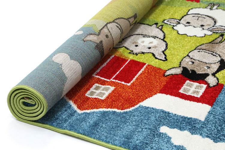 Happy Feet Farmyard Friends Multi Kids Rug