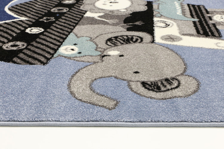 Happy Feet Critter Cruise Blue Kids Rug