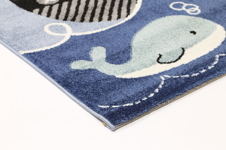 Happy Feet Critter Cruise Blue Kids Rug