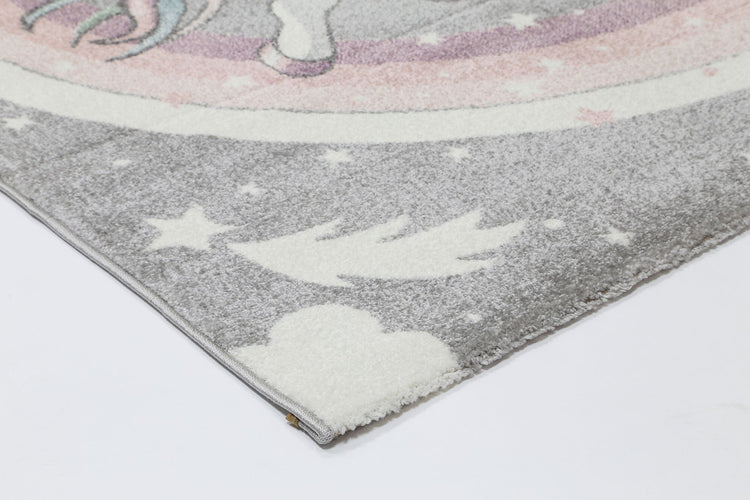 Happy Feet Powerful Pegasus Grey Kids Rug