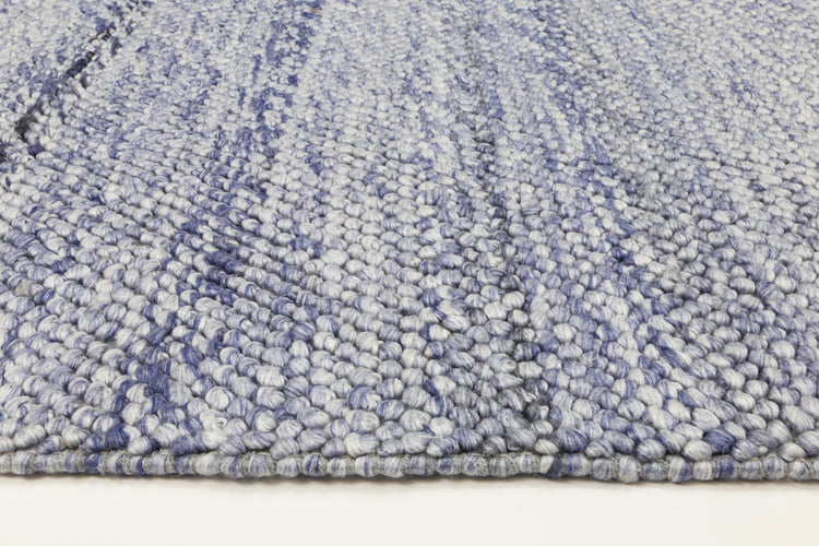 Harlow Loopy Blue Wool Blend Rug