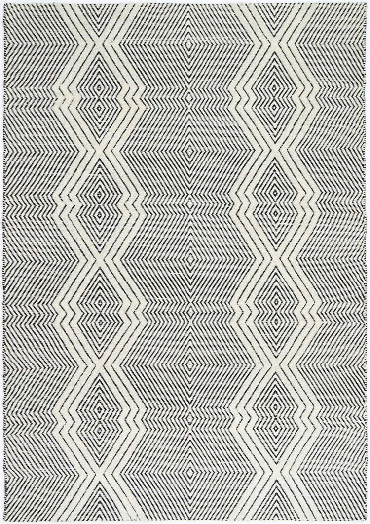 Himalaya Saw Tribal Ivory Wool  Rug