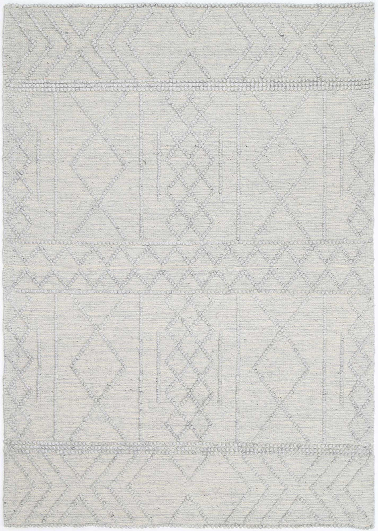 Himalaya Diamond Tribal Grey Wool Rug