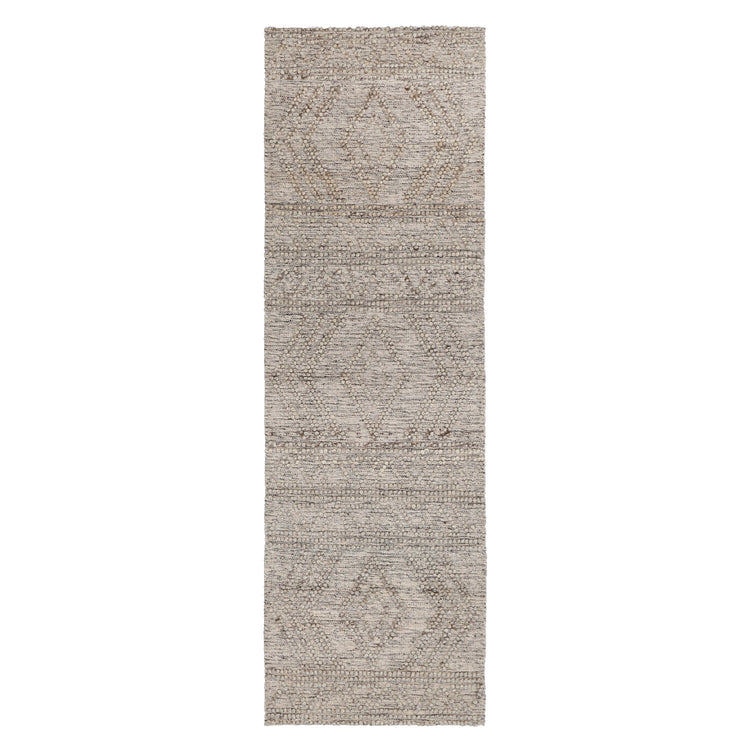 Himalaya Lattice Tribal Ash Wool Rug