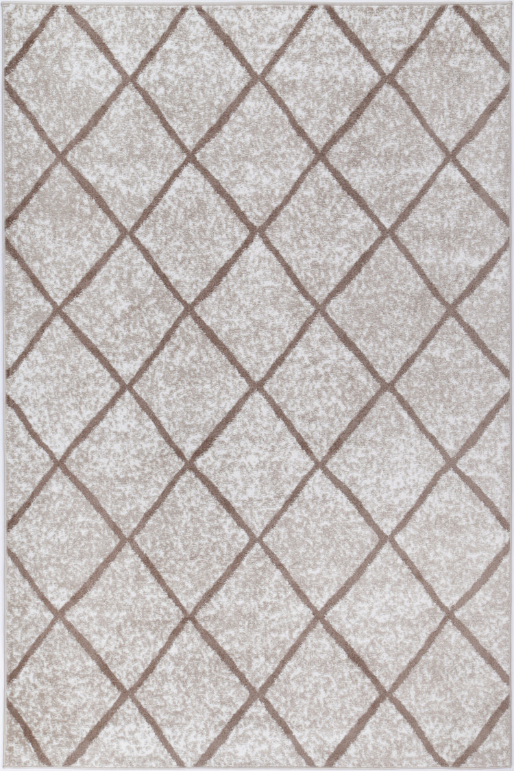 Kimberley Trellis Latte Contemporary Rug