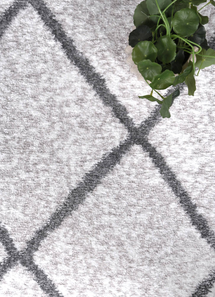 Kimberley Trellis Silver Contemporary Rug