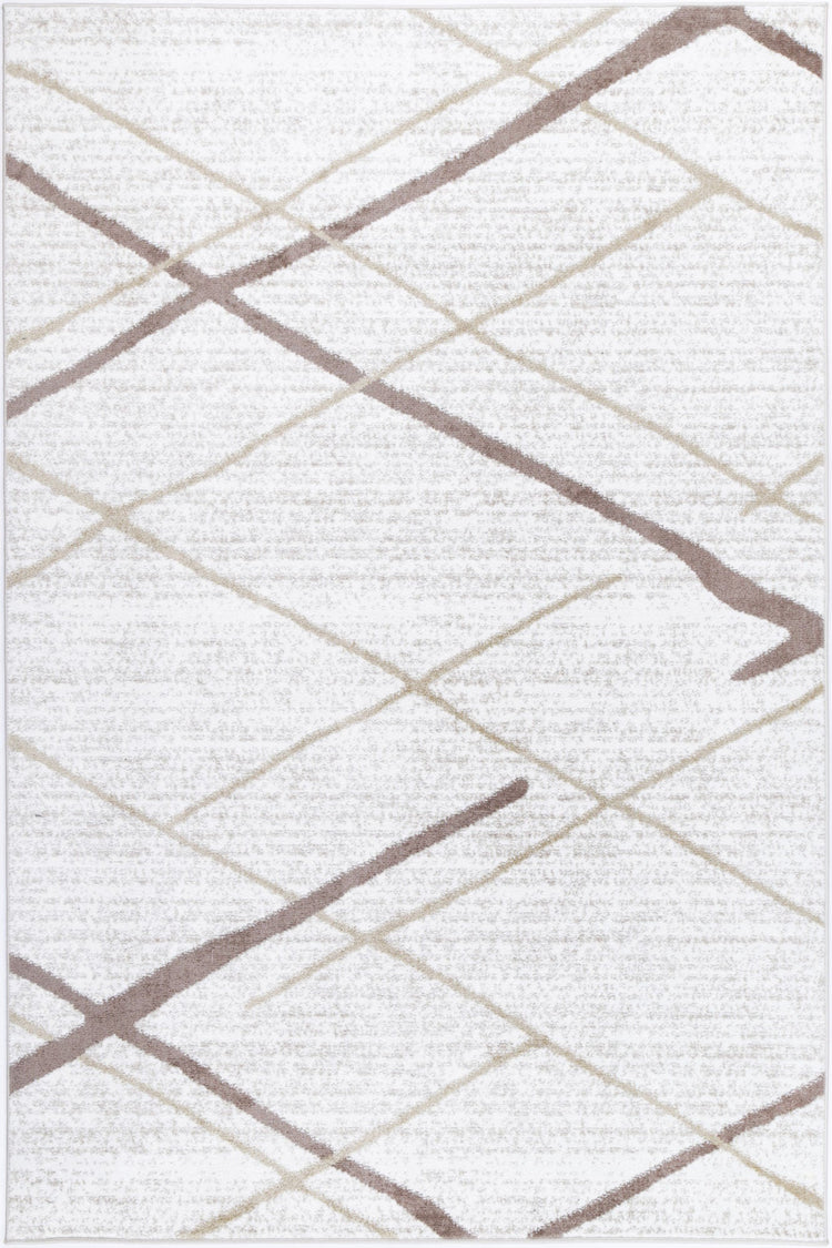 Kimberley Lattice Latte Contemporary Rug