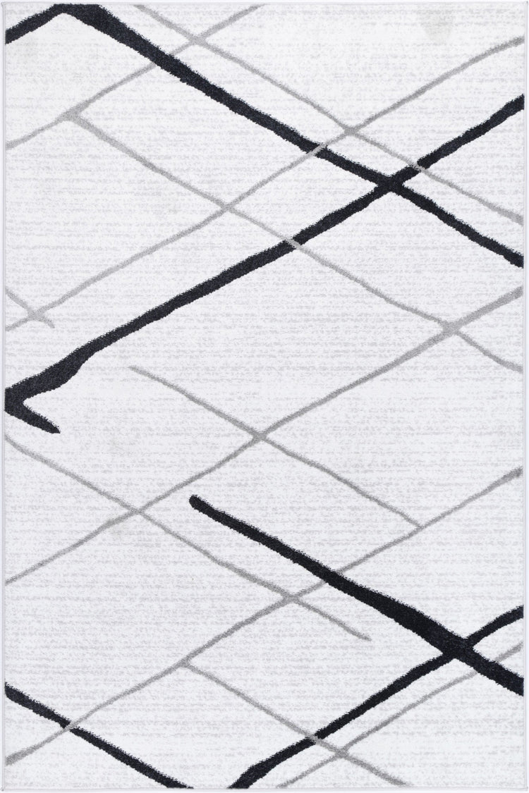 Kimberley Lattice Salt & Pepper Contemporary Rug