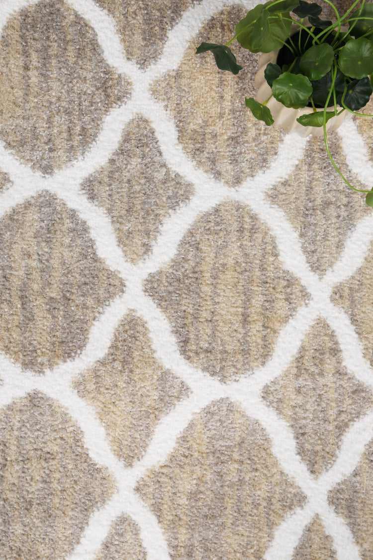 Kimberley Repeat Latte Contemporary Rug