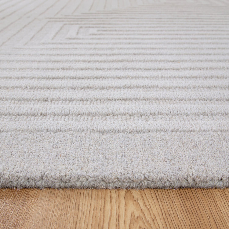 Les Nomades Felix Light Grey Wool Rug