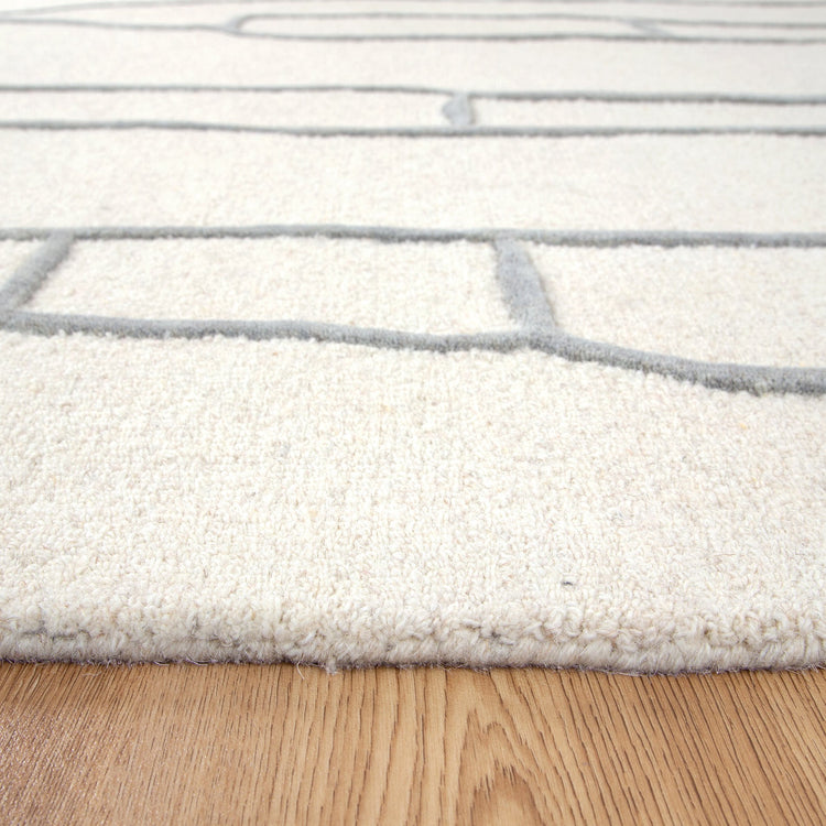 Les Nomades Souk Cream / Grey Wool Rug