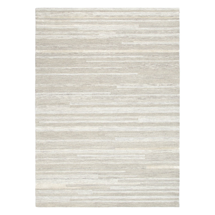 Les Nomades Linear Beige Wool Rug