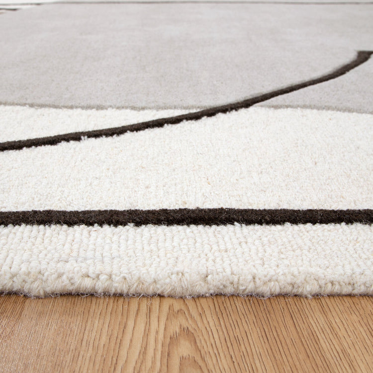 Les Nomades Minimal Beige Wool Rug