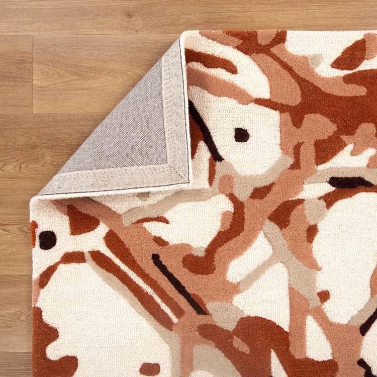 Les Nomades Tangle Rust Wool Rug