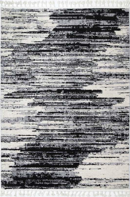 Mansour Acid Wash Grey Abstract Rug