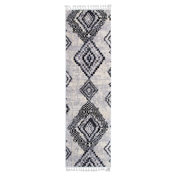 Mansour Aztec Grey Geometric Rug